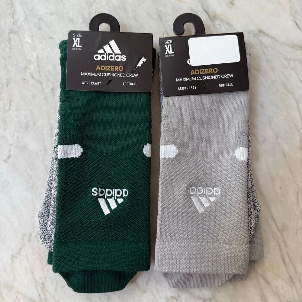 ADIDAS ADIZERO FOOTBALL CREW SOCKS MAX cushioned size XL 12-16 shoe size NWT